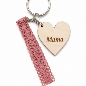 Brelok serce z napisem Mama